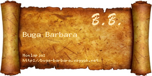 Buga Barbara névjegykártya